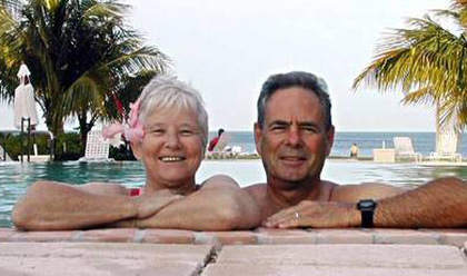 Sue and Paul Graham relaxing in the Bahamas